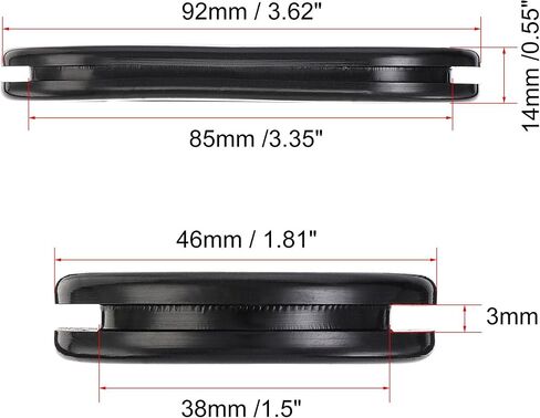 uxcell Rubber Grommet Oval Double-Sided Mount Size 83 x 40 mm for Wire Protection 10pcs in Saudi Arabia