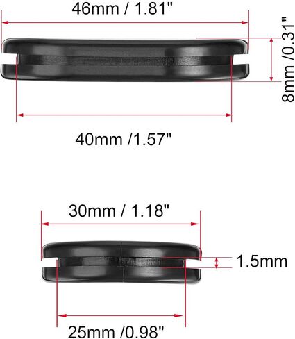 uxcell Rubber Grommet Oval Double-Sided Mount Size 83 x 40 mm for Wire Protection 10pcs in Saudi Arabia
