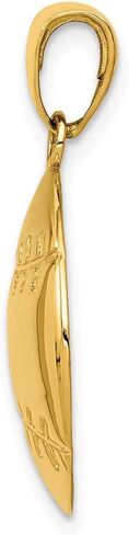 Solid 14K Yellow Gold Diamond-cut Baseball Charm (0.71 x 0.83 Inches) in Saudi Arabia