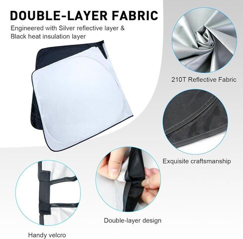 مظلة شمسية للزجاج الأمامي لسيارة Honda Odyssey LX EX EX-L Touring Elite Minivan 2018-2024، مظلة أمامية قابلة للطي وواقي من الشمس وغطاء حماية ملحقات كابينة السيارة in Kuwait