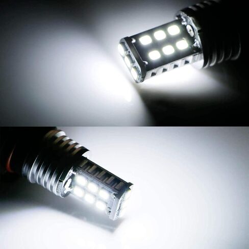 iJDMTOY مجموعة مصابيح الضباب الشفافة مع مصابيح زينون بيضاء 15-SMD LED، أغطية الحافة، مفتاح تشغيل/إيقاف، مرحل الأسلاك متوافق مع 2017-2019 Nissan Titan، Titan XD in Kuwait