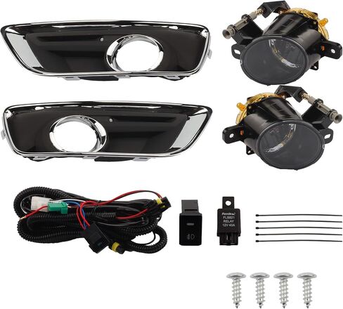 Dasbecan Front light Bumper Fog Lamps Compatible with Chevrolet Malibu 2013 2014 2015 Chevy Replace GM2592301 With Harness Wiring Switch with Bulbs 2592301 Pack of 2 in Saudi Arabia
