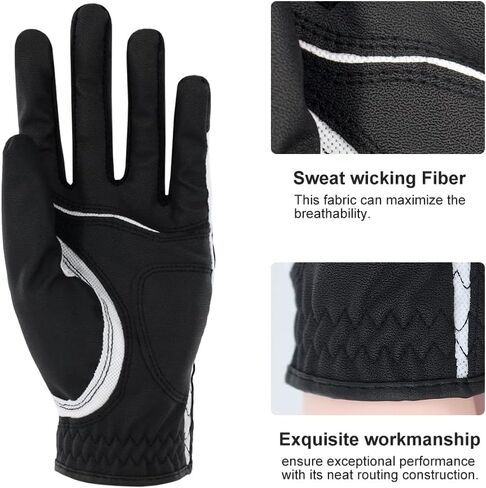 Golf Gloves Men Right Handed Golfer Universal Fit Synthetic Leather Lycra Fiber High Flexibility in Saudi Arabia