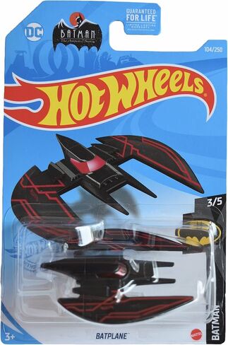 Hot Wheels Batplane, Batman 3/5 - Black/red in Saudi Arabia