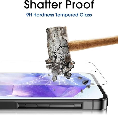 amFilm 3 Pack Screen Protector for Samsung Galaxy A35/A55 5G 2024,9H Hardness Tempered Glass,Anti Scratch,Bubble Free,Easy Installation in Saudi Arabia