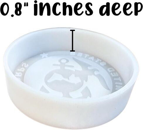 US Marine Corps Freshie Silicone Mold 4 x 4 x 0.8" Military Manly Semper Fi USMC Scented Aroma Beads Supplies Resin, Car Candles, Soap Oven Safe Bake Heat Resistant to 400 F in Saudi Arabia