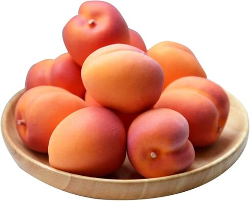 8PCS Artificial Apricot Lifelike Fruit for Home Kitchen Party Decoration in Saudi Arabia