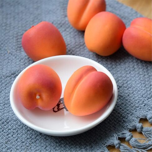8PCS Artificial Apricot Lifelike Fruit for Home Kitchen Party Decoration in Saudi Arabia
