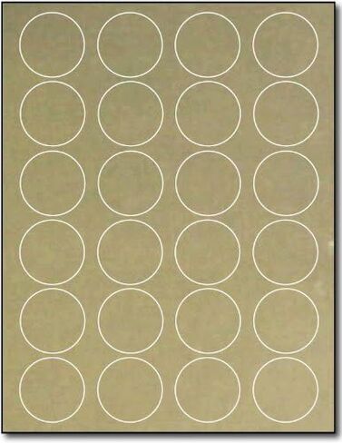 1 5/8" Round Gold Foil Labels for Laser Printers - 10 Sheets / 240 Labels in Saudi Arabia