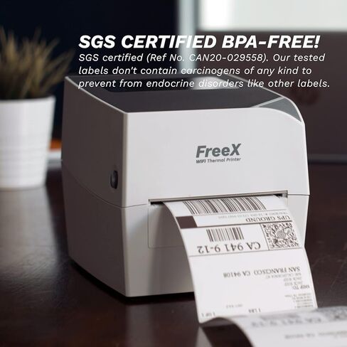 ملصقات الشحن الحراري FreeX 600 SuperRoll Premium 4x6 | تعمل مع طابعة رولو الحرارية | ليس مع طابعات Zebra, Brother, Munbyn | يعمل مع Amazon، Ebay، FedEx، UPS، USPS | الدرجة التجارية in Kuwait