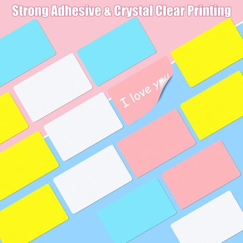 4000 Square Labels Strong Adhesive Direct Thermal Labels Color Shipping Thermal Stickers Printable Self Adhesive Thermal Printer Labels for Thermal Printer 4 Rolls, Pink Yellow White Blue(1.18 x 1.97） in Saudi Arabia