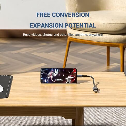 USB C to USB Adapter, [2 Pack] USB Type C Male to USB 3.0 Female OTG Cable to USB Adapter Connector for iPhone 15, 15 ProMax, Samsung Galaxy S24/S23/S22/S21 (USB C to USB 3.0 Adapter, 2Pcs, Grey) in Saudi Arabia