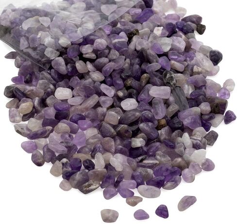 Crushed Quartz Chips Stone Pieces, Natural Healing Reiki Crystal Polished Gemstones for Jewelry Making, Home Decoration, Vase Filler, DIY Crafts – 1 LB Bulk in Saudi Arabia