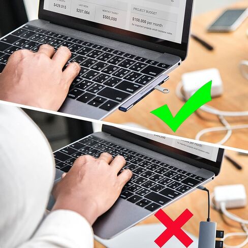 USB Hub for Laptop, USB 3.0 Hub 4-Port, 5Gbps USB Splitter for Laptop, Windows, MacBook, PC, Flash Drives, HDD, Printer, Keyboard, Mouse (Right-Side USB Hub) in Saudi Arabia