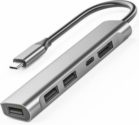 USB Hub for Laptop, USB 3.0 Hub 4-Port, 5Gbps USB Splitter for Laptop, Windows, MacBook, PC, Flash Drives, HDD, Printer, Keyboard, Mouse (Right-Side USB Hub) in Saudi Arabia