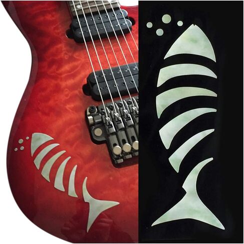 Fish Bone Guitar Bass Inlay Sticker/Decal (B-301FB-WT) in Saudi Arabia