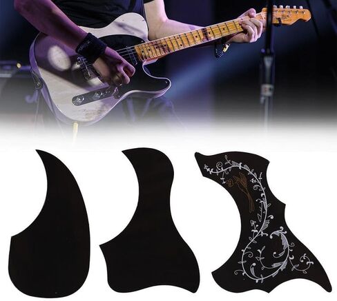 أسود ذاتي اللصق للجيتار الصوتي Pickguard Pick Guard لوحة الخدش، الطائر الطنان والماء على شكل ذاتي اللصق، ملحقات الجيتار الرائعة هدايا أجزاء الجيتار الصوتية والكلاسيكية in Saudi Arabia
