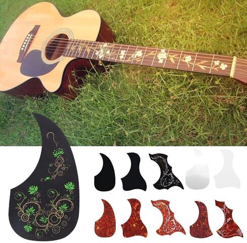 أسود ذاتي اللصق للجيتار الصوتي Pickguard Pick Guard لوحة الخدش، الطائر الطنان والماء على شكل ذاتي اللصق، ملحقات الجيتار الرائعة هدايا أجزاء الجيتار الصوتية والكلاسيكية in Saudi Arabia