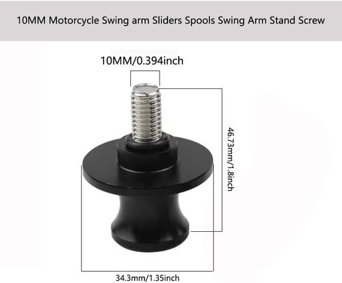 دراجة نارية 2 قطعة 10 مللي متر CNC سوينغ الذراع المتزلجون بكرات سوينغ الذراع حامل المسمار لياماها هوندا كاواساكي سوزيكي (ذهبي) in Kuwait