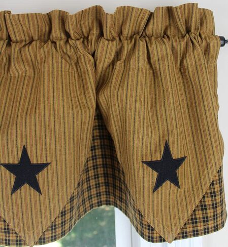 ستارة قصيرة مبطنة من القطن مقاس 72 × 15.5 بوصة من Primitive Home Decors، باللون الأسود in Kuwait