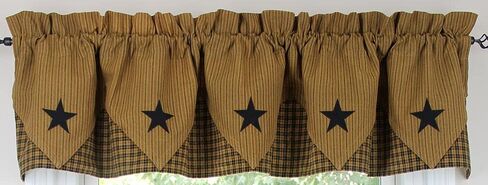 ستارة قصيرة مبطنة من القطن مقاس 72 × 15.5 بوصة من Primitive Home Decors، باللون الأسود in Kuwait