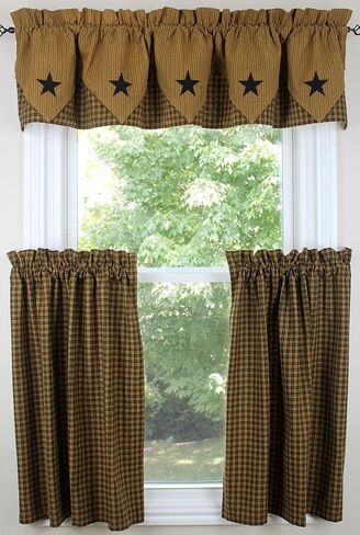 ستارة قصيرة مبطنة من القطن مقاس 72 × 15.5 بوصة من Primitive Home Decors، باللون الأسود in Kuwait