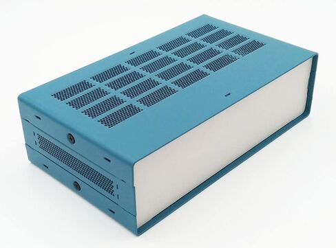 علبة صندوق الضميمة الإلكترونية DIY 2U 87 × 178 × 305 ملم. الألومنيوم الأزرق الكامل in Kuwait