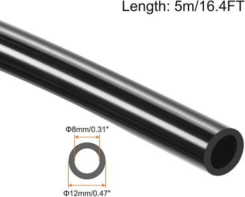 Pneumatic Tubing Pipe,3.2mm x 2mm Clear PU Polyurethane Tube,32.8FT 10M,PU Air Line Tubing Hose Tubes for Air Compressor,Fluid Transfer,Air Brake in Saudi Arabia