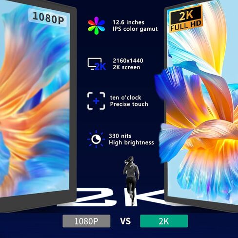 كمبيوتر محمول KUU 2 في 1 بشاشة تعمل باللمس، ذاكرة وصول عشوائي LPDDR5X سعة 16 جيجابايت و1 تيرابايت PCIe SSD، وحدة المعالجة المركزية Core I7-1255U، شاشة 13 بوصة 2K IPS، WiFI6، BT5.0، كمبيوتر محمول Windows 11 مع لوحة مفاتيح بإضاءة خلفية مغناطيسية قابلة للفصل in Kuwait