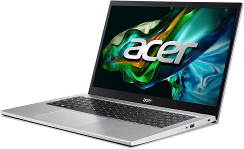 acer Aspire 3 15 Laptop, 15.6’’ FHD (1920 x 1080) Display, AMD Ryzen 7 5700U, 32GB RAM, 1TB SSD, Wi-Fi 6, Bluetooth, AMD Radeon Graphics, Windows 11 Home, Silver with Accessories in Saudi Arabia