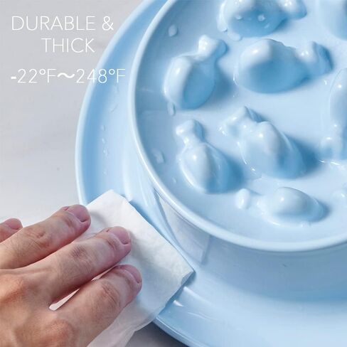 أوعية تغذية بطيئة للقطط المرتفعة، أوعية تغذية مرتفعة للحيوانات الأليفة للقطط والكلاب الصغيرة، مضادة للانزلاق وتبطئ تناول الطعام ومضادة للقيء وتحمي العمود الفقري، أوعية صالحة للطعام، سميكة ومتينة - 22 درجة فهرنهايت ~ 248 درجة فهرنهايت (أبيض) in Kuwait