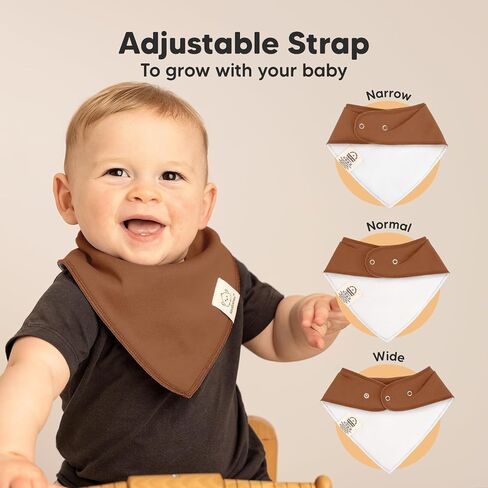 KeaBabies Organic Baby Bandana Drool Bibs - Stylish Unisex Bandana Bibs, Super Absorbent Bandana Drool Bibs, Gentle Teething Bibs for Infants, Organic Cotton Baby Bib in Saudi Arabia
