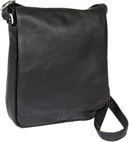 Leather Vertical Flap Over Shoulder Bag - Colombian Leather Women’s Bag in Saudi Arabia