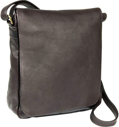 Leather Vertical Flap Over Shoulder Bag - Colombian Leather Women’s Bag in Saudi Arabia