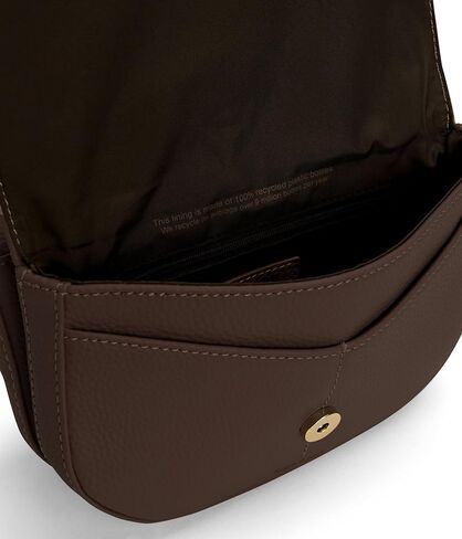 حقائب يد نباتية من Matt & Nat، حقيبة Buda Crossbody، بلون الشوكولاتة (بني) - حقائب وحقائب مصممة، لم يتم الإساءة إلى الحيوانات لتصنيعها، ولم يتم الإساءة إلى الحيوانات في تصنيعها، وإعادة التدوير in Kuwait