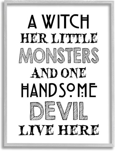Stupell Industries Quirky Halloween Family Quote Striped Typography Phrase, Design by Lettered and Lined in Saudi Arabia