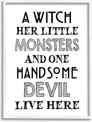 Stupell Industries Quirky Halloween Family Quote Striped Typography Phrase, Design by Lettered and Lined in Saudi Arabia
