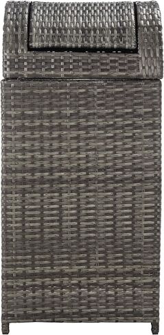 Safavieh Outdoor Collection Serapis Black Wicker Trash Bin in Saudi Arabia
