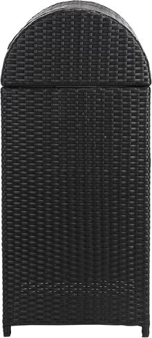 Safavieh Outdoor Collection Serapis Black Wicker Trash Bin in Saudi Arabia