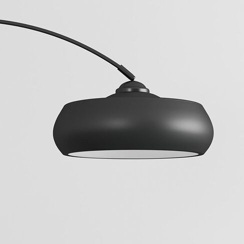 مصباح أرضي LED نحاسي صناعي مقاس 74 سم لغرفة المعيشة، مصباح قائم للقراءة في الأماكن المغلقة، ضوء زاوية للأرضية المقوسة، إضاءة محيطة للقراءة، عمود طويل واقف باللون الأسود in Kuwait