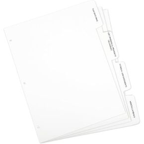 1 Pack 12 Tabs Estate Planning Index Tab Dividers Estate Organizer with Labels 9 * 11 Inch Index Divider Tabs 3-Ring Binders for Estate Planning Attorney Personal Use (1 set of 12)