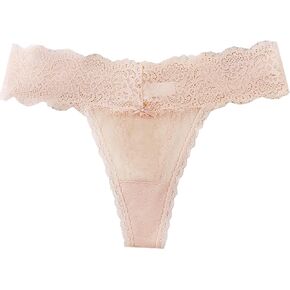 Murimia Womens Sexy Lace Thongs No Show Cheeky Panties See Through Bikini Underwear