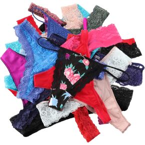 20 Thong G String Panties for Women Sexy Underwear Pack Cheeky Panty Tangas (XXL) Multicolor