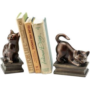 Anecdotal Aardvark Playful Cats Bookends (Pair)