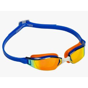 Titanium Mirrored Competition Swim Goggles, Limited Edition, Blue/Orange in Saudi Arabia