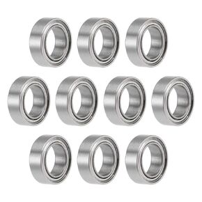 uxcell MR2010ZZ Deep Groove Ball Bearings 10mm x 20mm x 6mm Double Shielded Chrome Steel P0(ABEC1) 10pcs