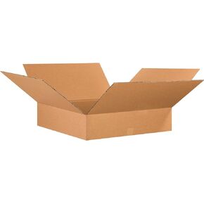 PARTNERS BRAND 26x26x8 Flat Corrugated Boxes, Flat, 26L x 26W x 8H, Pack of 10 | Shipping, Packaging, Moving, Storage Box for Home or Business, Strong Wholesale Bulk Boxes