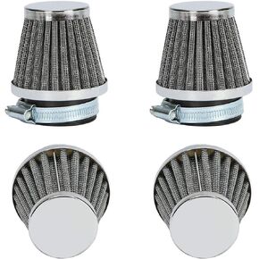Motorcycle Air Filters Round Tapered Clamp-on Pod Intake Filter Cleaner for Yamaha Honda Suzuki Kawasaki Dirt Bike ATV Moped Pit Bike Scooter Vintage 54mm