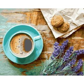 ABEUTY DIY Paint by Numbers for Adults Beginner - Coffee Cookie Afternoon Tea 16x20 inches Number Painting Anti Stress Toys
