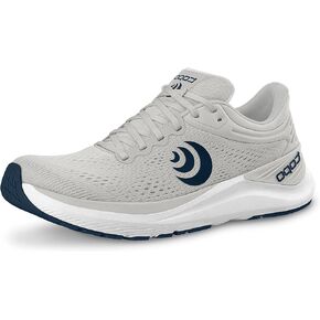 Topo Athletic Men's Ultrafly 4 Comfortable Lightweight 5MM Drop Road Running Shoes, Athletic Shoes for Road Running, Grey/Navy, Size 8.5